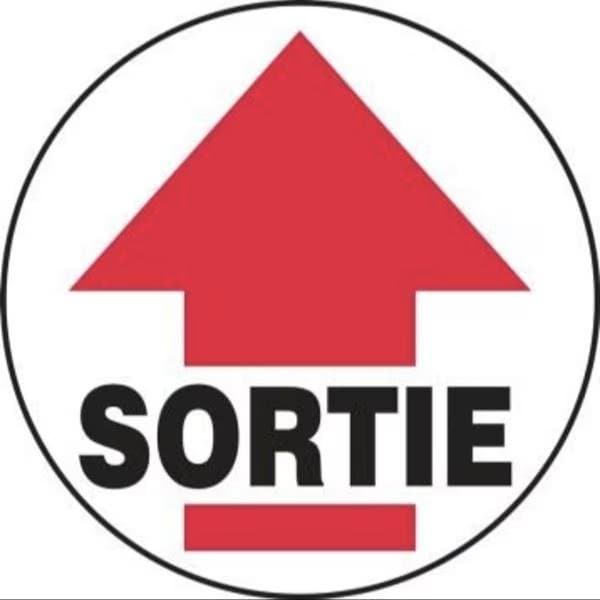 Accuform Exit - French, Glass, 2 in x 2 in FRVPL906LENS - main